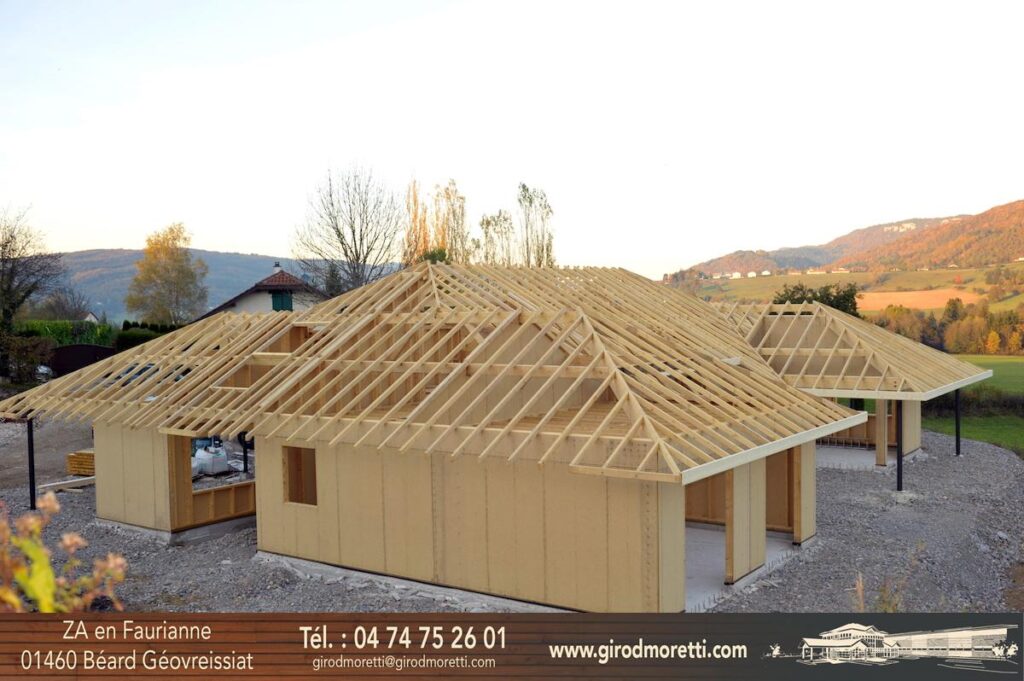 Réalisation de bâtiments et maisons à ossature bois