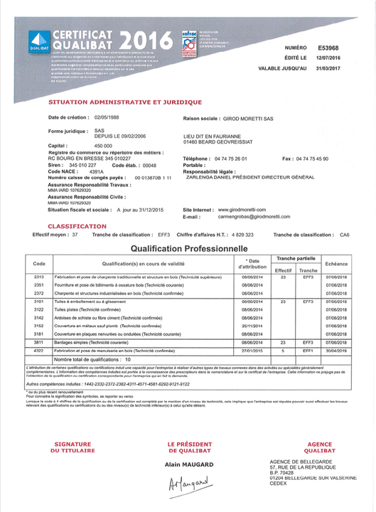 Certificat Qualibat 2016 visuel 2