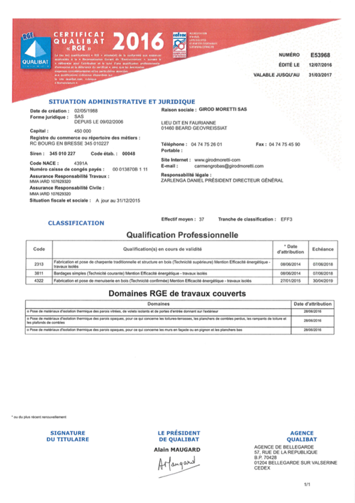 Certificat Qualibat RGE 2016 visuel 2